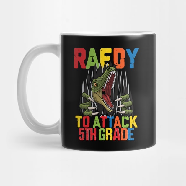 Funny Ready To Attack 5th Grade Shark First Day of School Gifts Kids by smtworld